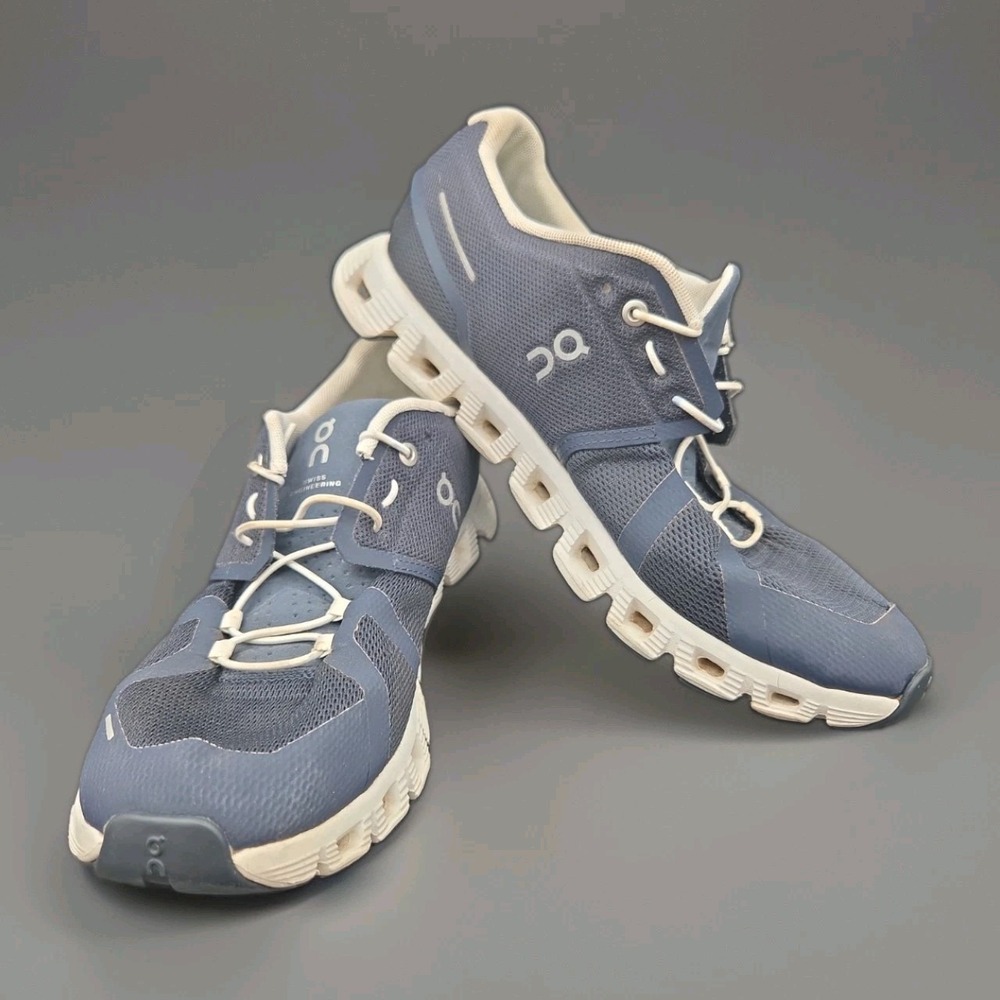 On Cloud 5 Men's Running Shoes Size 8.5 Navy Blue Midnight White 59.98916